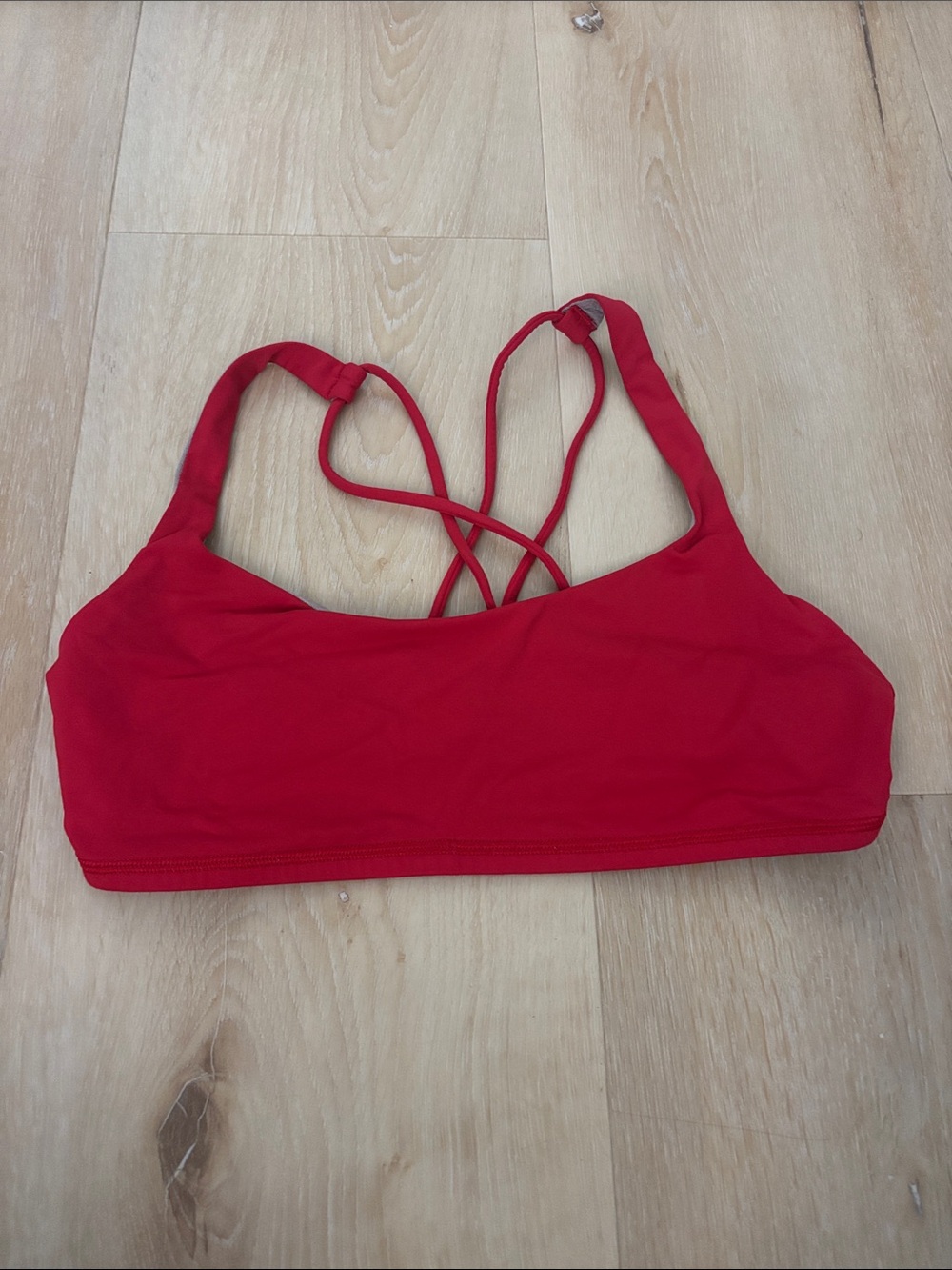 lululemon athletica Red Strappy Sports Bra